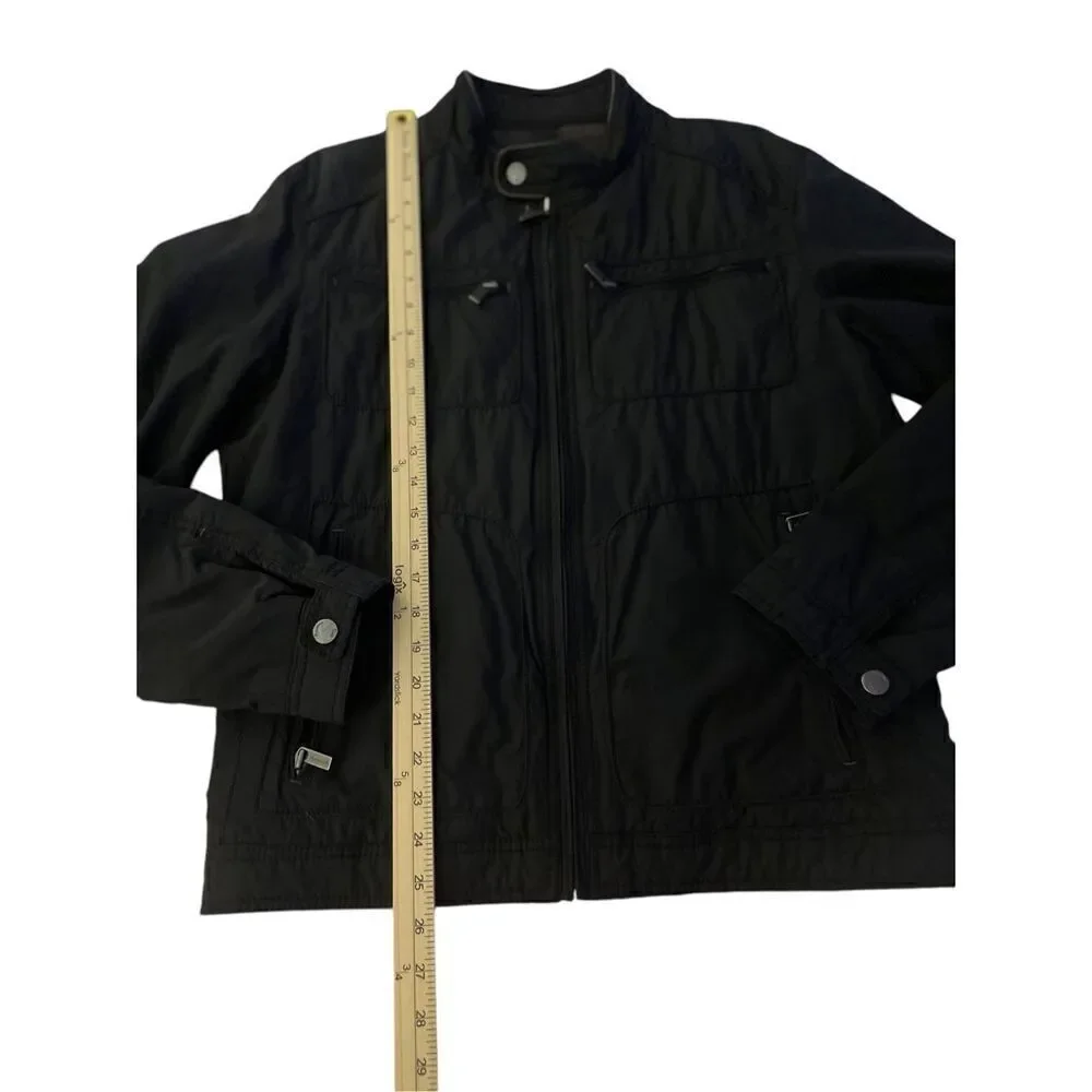 Massimo Dutti Men’s Motorcycle Jacket Black Size 38